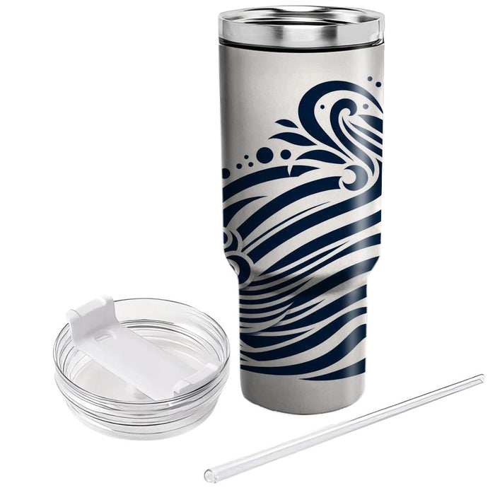 Timeless Striped Nautical  Decorative Tumblers