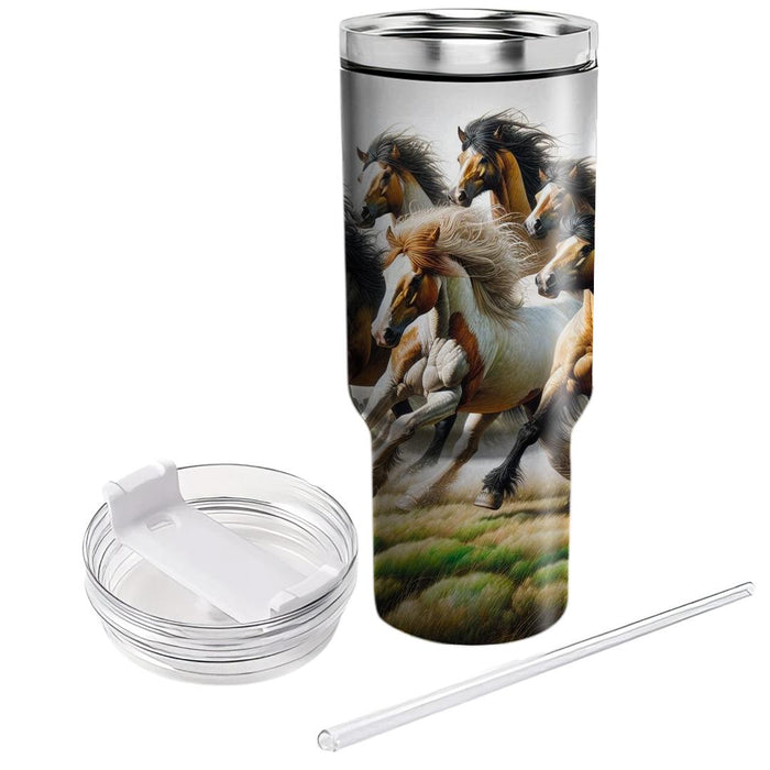 Wild Stallion Run  Custom Tumblers