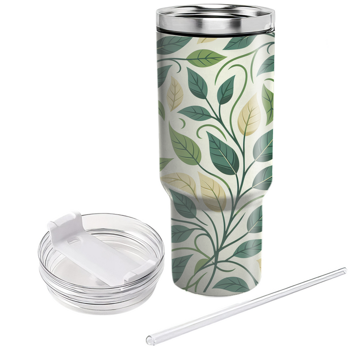 Stylized Leaf Vine Custom Tumblers