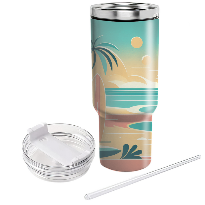 Vintage 80s Surf Vibes  Personalized Tumblers