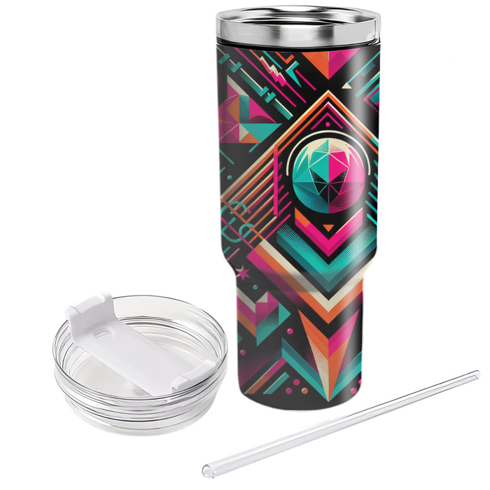 Retro Neon Pattern  Custom Tumblers