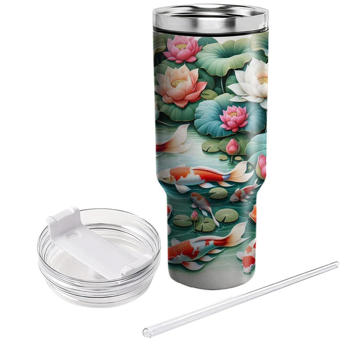 Vivid Koi Pond  Tumbler Cups