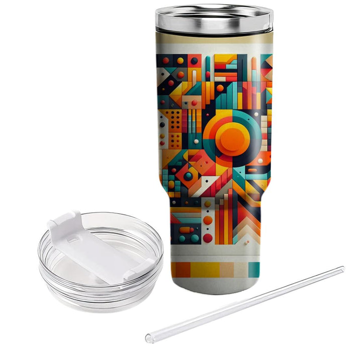 Geometric 70s Mosaic  Tumbler Cups