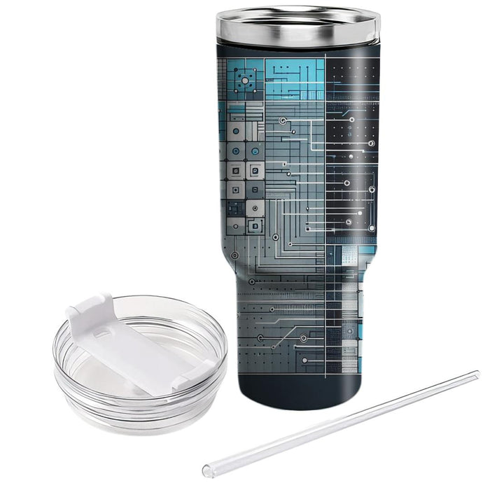 Futuristic Grid Matrix  Tumblers For Gifts