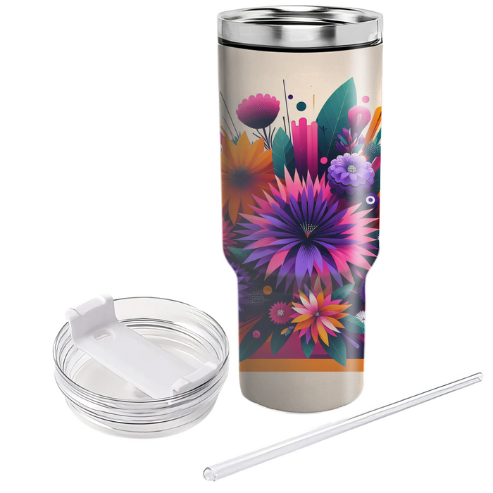 Floral Explosion  Tumbler Cups