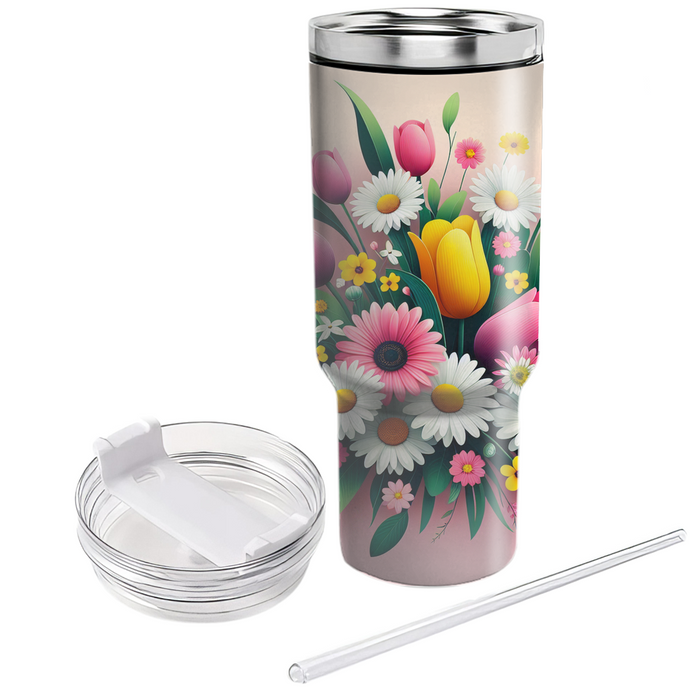 Springtime Joyful Colors  Personalized Tumblers