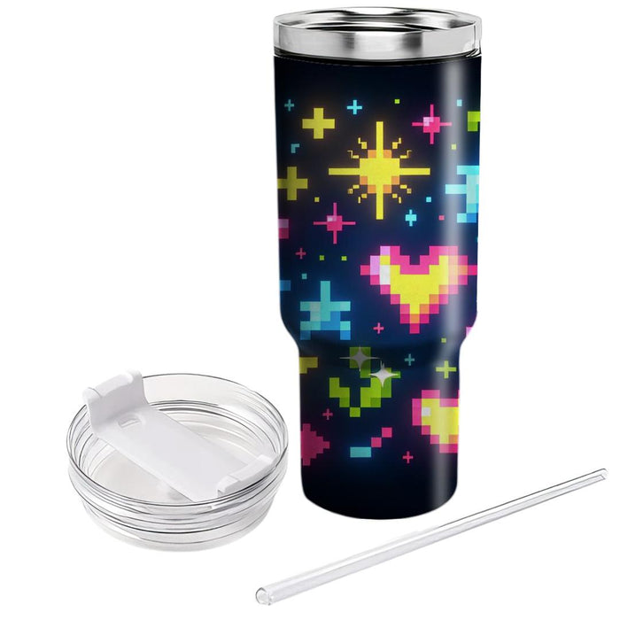 Vibrant Pixel Art Dreams  Custom Tumblers