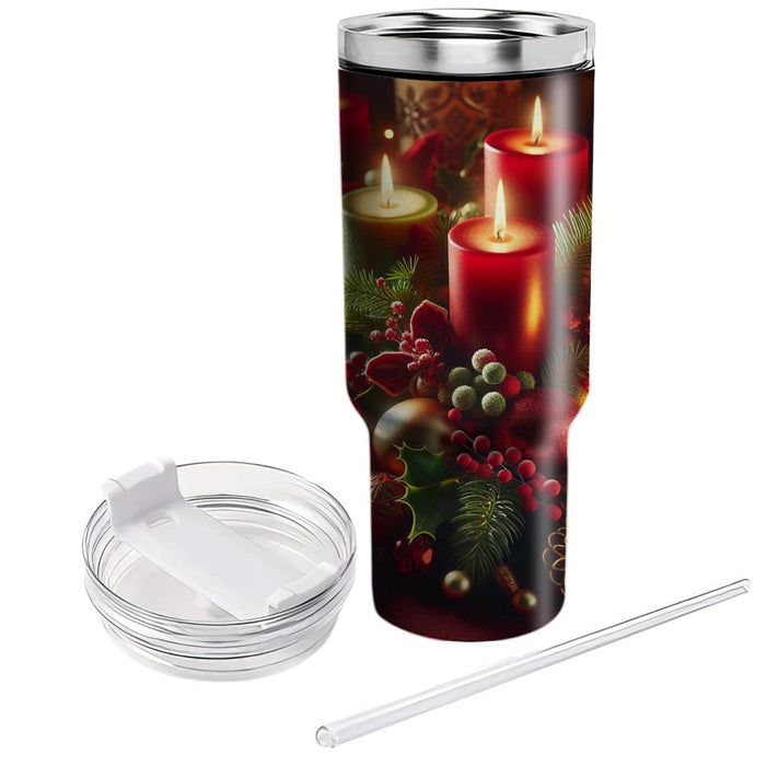 Candlelit Celebration - A Cozy Holiday  Decorative Tumblers