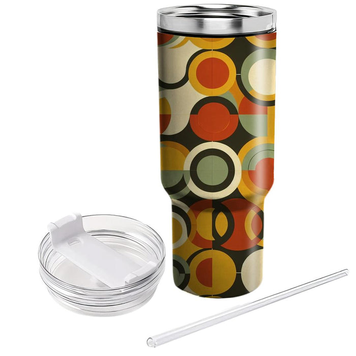 Vintage Geometric Circles  Insulated Tumblers