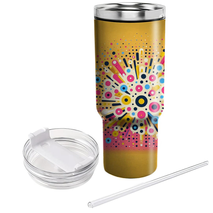 Vibrant Confetti Burst  Tumblers With Lids