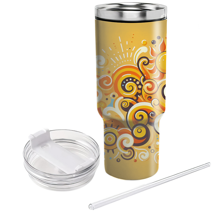 Retro Sunshine Grooves  Custom Tumblers