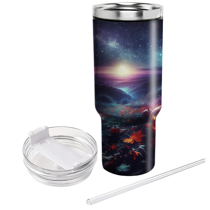 Glimmering Autumn - A Samhain Reflection  Decorative Tumblers