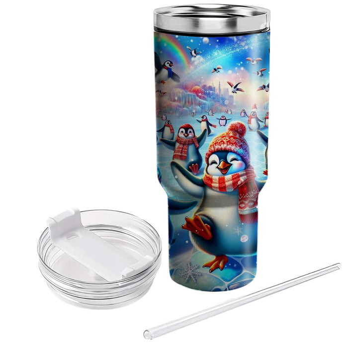 Winter Joyful Penguins  Insulated Tumblers