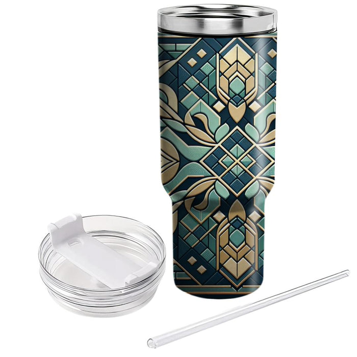 Sophisticated Diamond Mosaic  Decorative Tumblers