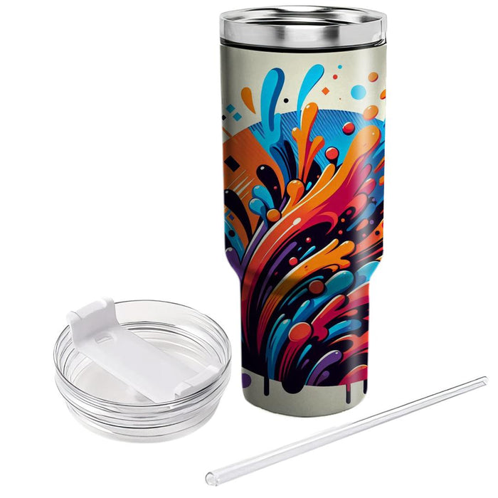 Vibrant Graffiti Splash  Decorative Tumblers