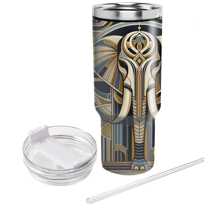 Art Deco Elephant Elegance  Personalized Tumblers