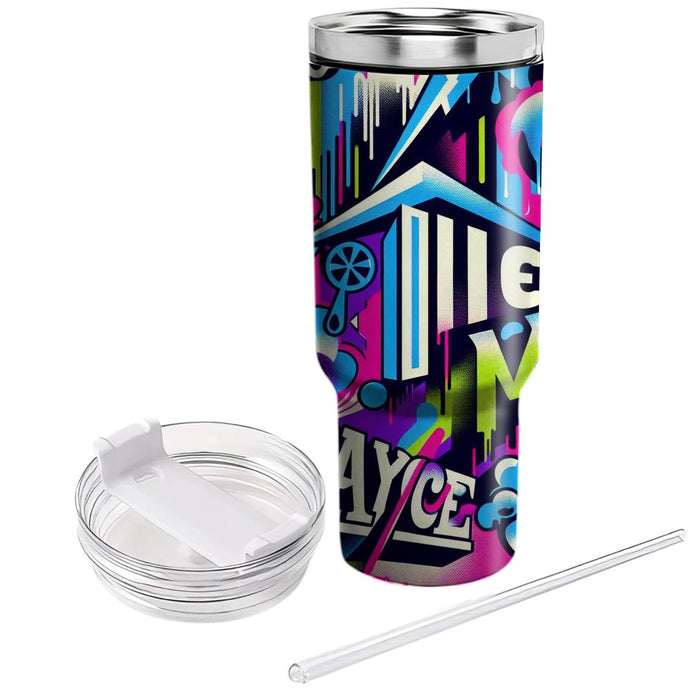 Urban Graffiti Groove  Decorative Tumblers