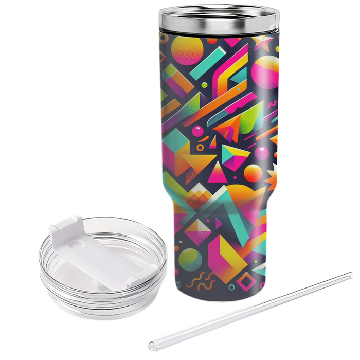 Vibrant 80s Shapes  Tumbler Cups