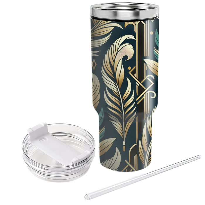 Art Deco Feather Pattern  Decorative Tumblers