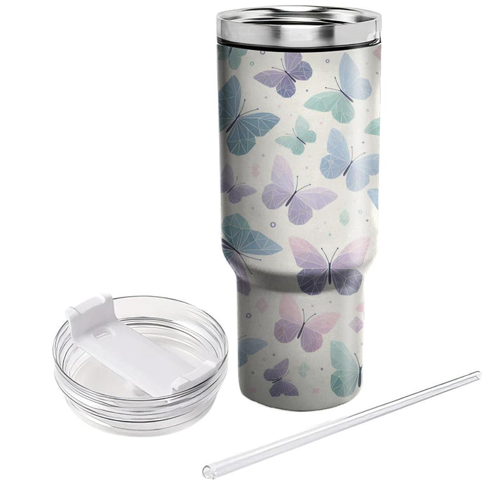 Geometric Butterfly Pattern  Travel Tumblers