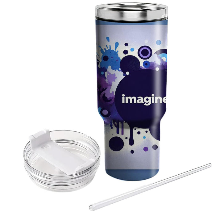 Artistic Ink Blot  Tumblers With Lids