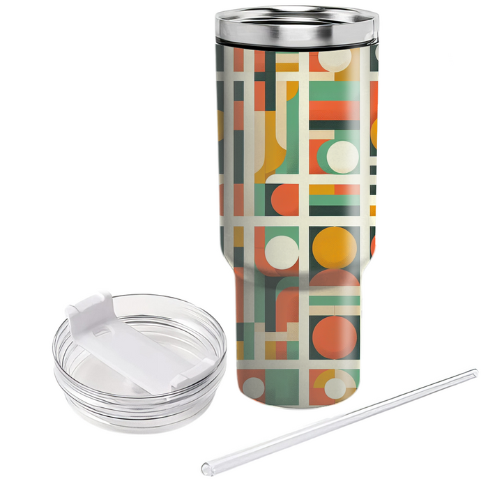 Retro Dot Grid  Insulated Tumblers