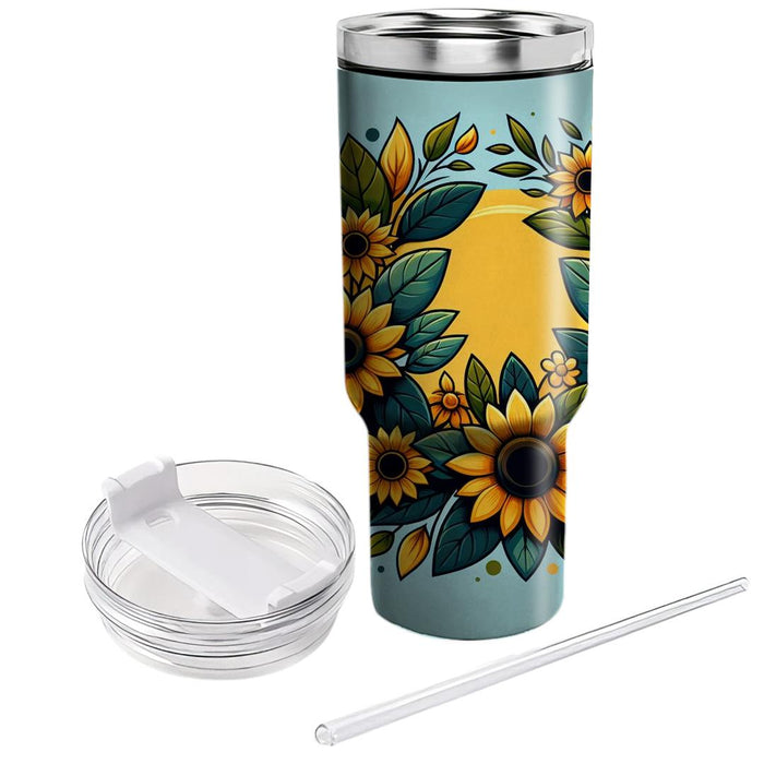 Bold Sunflower Delight  Decorative Tumblers