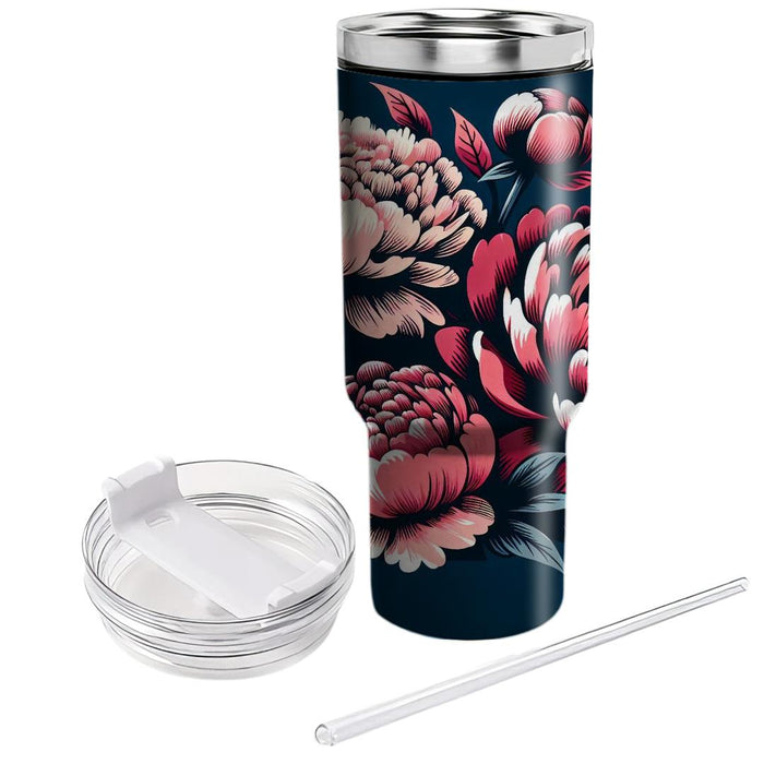 Bold Peony Blossom  Unique Tumblers