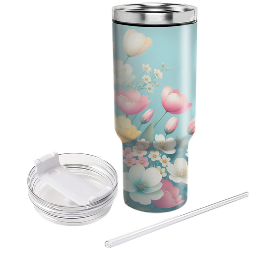 Spring Garden Flourish  Tumblers With Lids