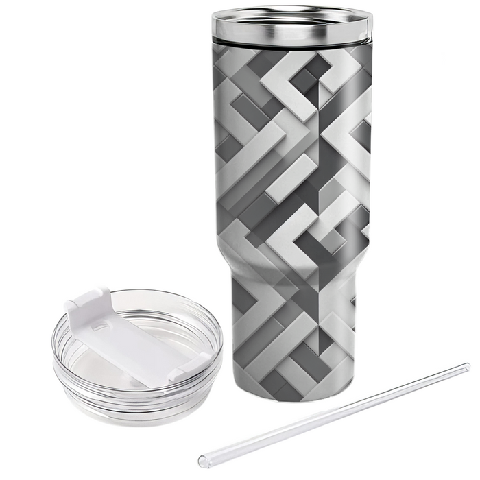 Interlocking Square Motifs  Insulated Tumblers