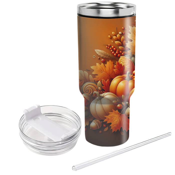 Autumn Harvest Festivity  Tumbler Cups