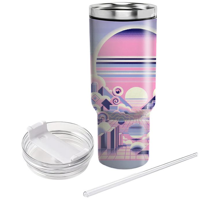 Vivid Vaporwave  Personalized Tumblers