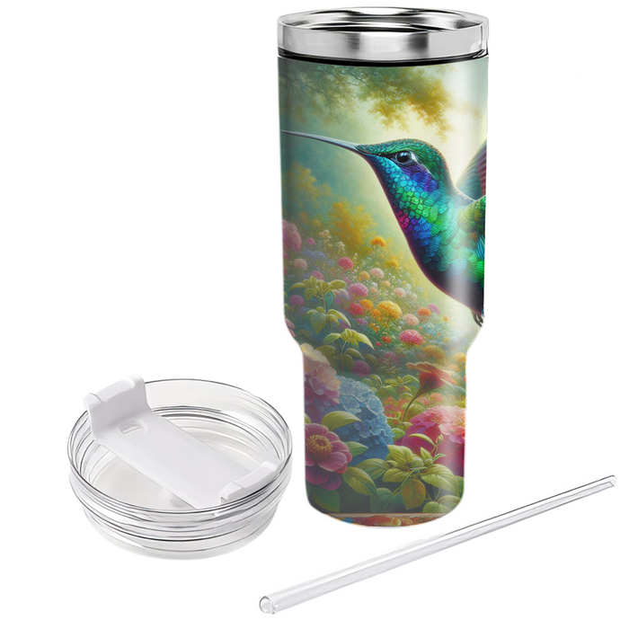 Vibrant Hummingbird Harmony  Personalized Tumblers