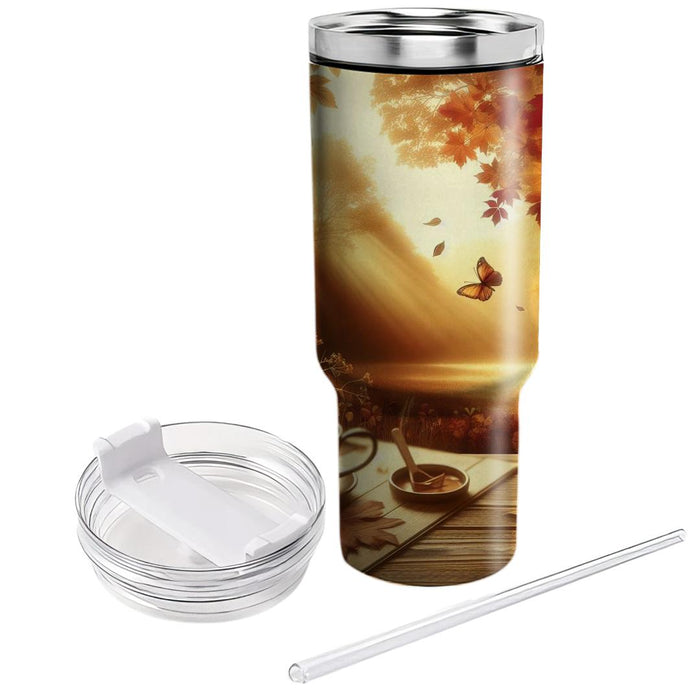 Autumn Leaves Serenity  Tumblers With Lids