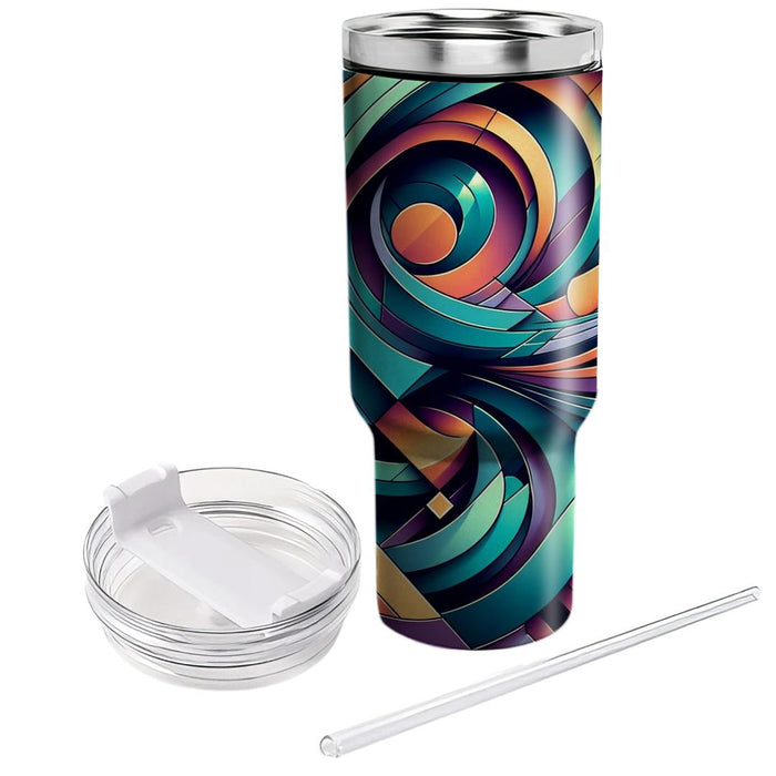 Retro Geometry Fusion  Tumbler Cups