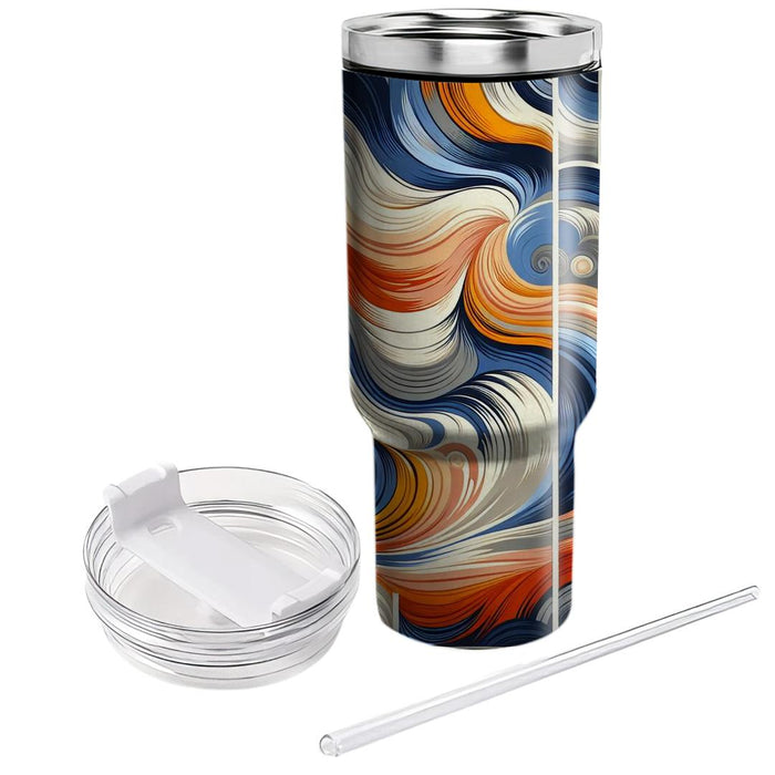 Artistic Brushstroke Abstract  Tumblers With Lids