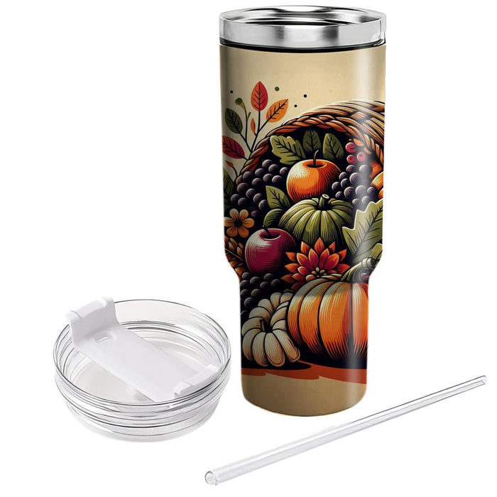 Autumn Cornucopia Abundance  Decorative Tumblers