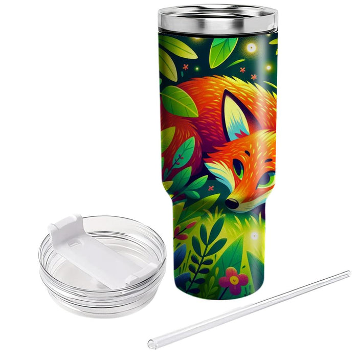 Whimsical Forest Fox  Tumbler Cups