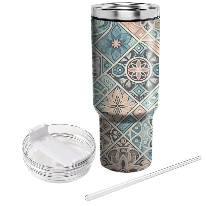 Floral Geometry Bliss  Travel Tumblers