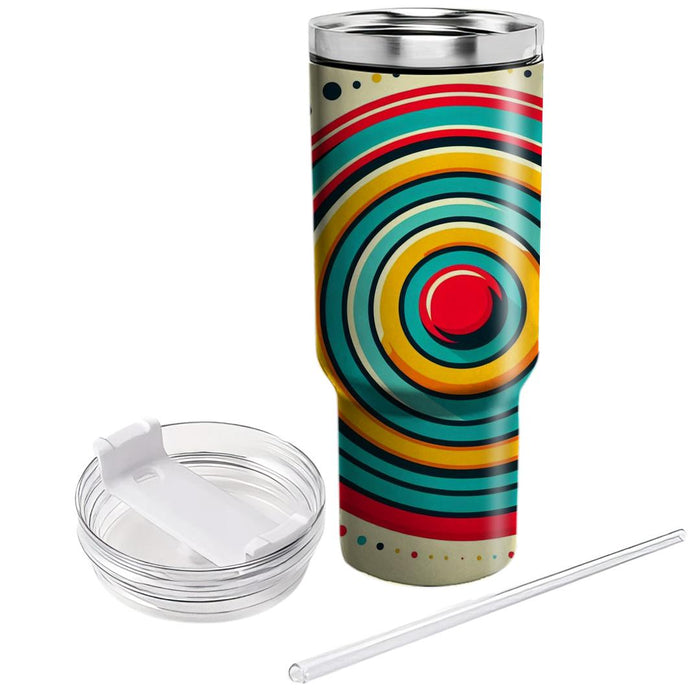 Retro Groove Circles  Custom Tumblers