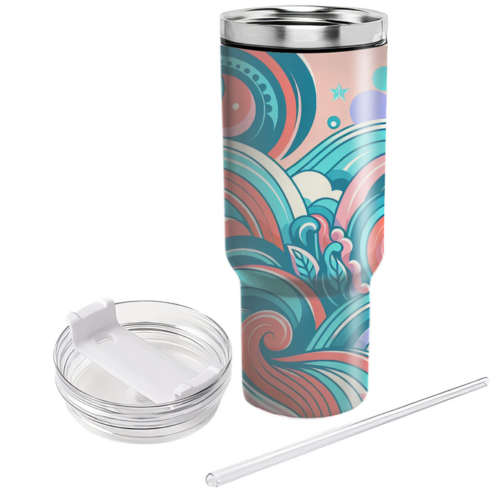 Whimsical Waves  Custom Tumblers