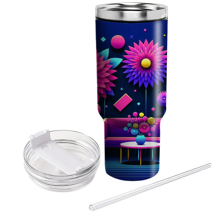 Neon Flowers  Insulated Tumblers