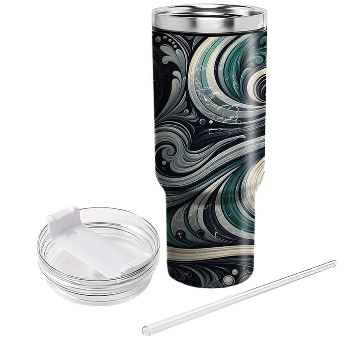 Marble Retro Swirl  Unique Tumblers