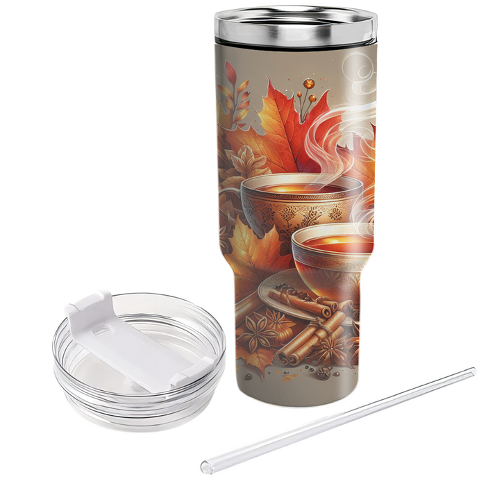 Autumn Cozy Tea Time  Personalized Tumblers