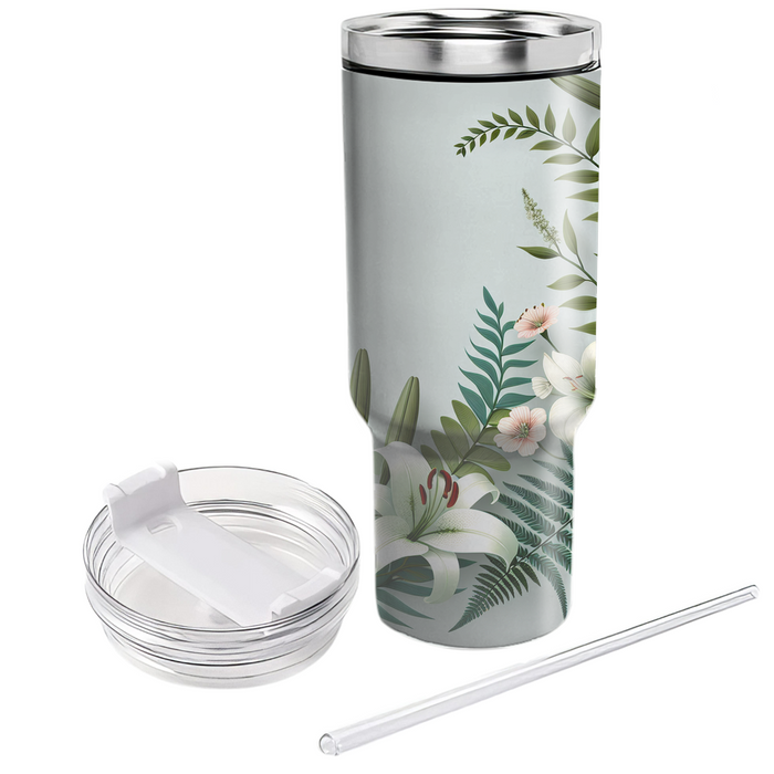 Blossom And Fern  Tumblers With Lids