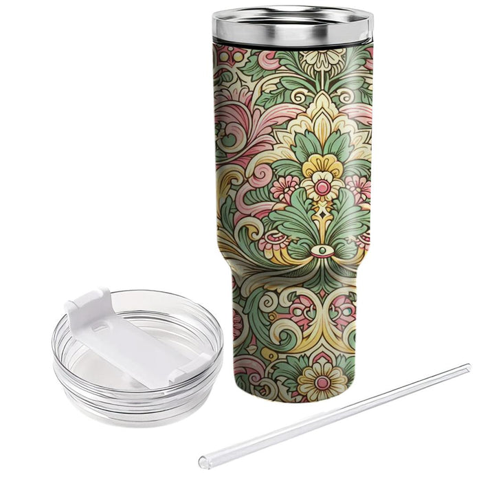 Timeless Retro Florals  Personalized Tumblers