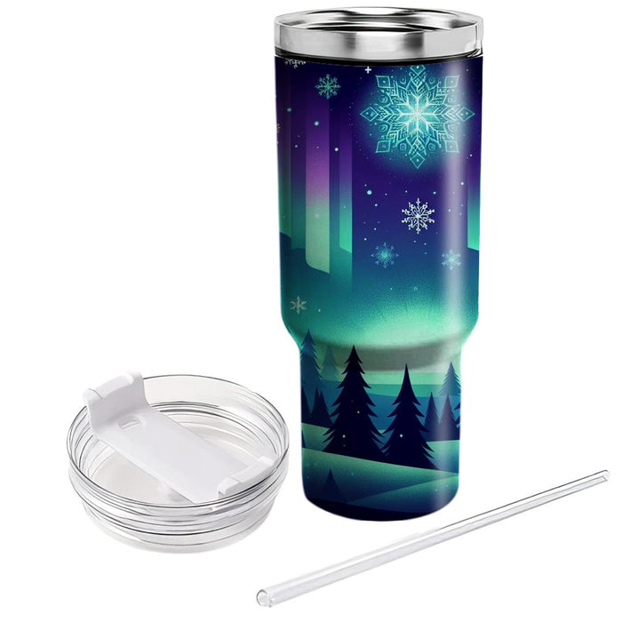 Aurora Borealis - Winter Solstice Celebration  Custom Tumblers