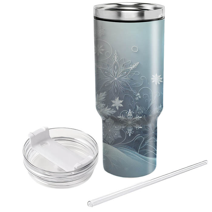 Winter Elegant Snowflakes  Travel Tumblers