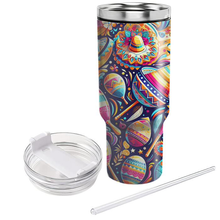 Summer Fiesta Celebration  Tumblers With Lids