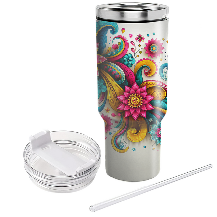 Floral Fiesta - Cultural Blossoms  Tumbler Cups